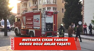 Evin mutfağından çıkan yangın korkuttu