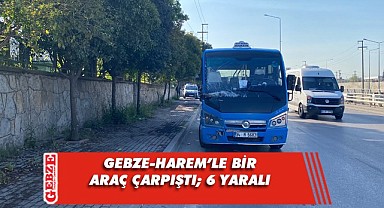 Gebze D-100'de minibüs ile araç çarpıştı