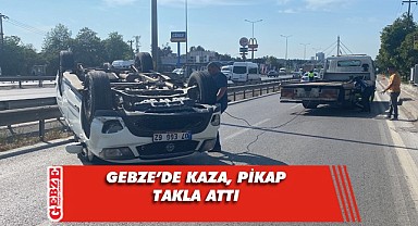 Gebze’de otomobil ve pikap çarpıştı