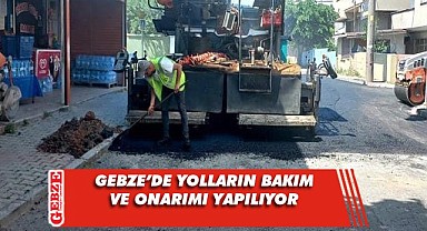 Gebze’de sıcak asfalt serim çalışmaları yapılıyor