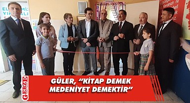 Güler, bayrak töreni ve kütüphane açılışına katıldı