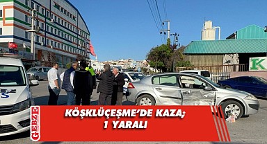 İki otomobilin çarpıştığı kazada sürücü yaralandı