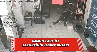 Latikçinin fare ile imtihanı! Kameraya yansıdı