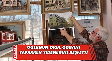 Oğlunun ödevini mesleğe dönüştürdü