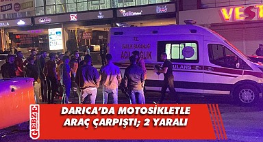 Otomobil ile motosiklet çarpıştı, 2 kişi yaralandı