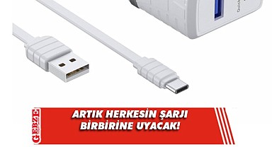 Tek tip şarj aletine yeşil ışık yandı!