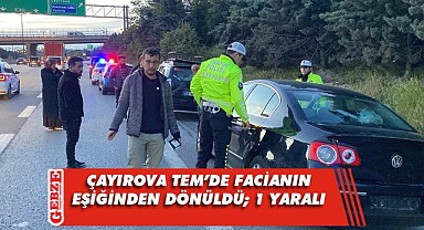 TEM’de 4 araç birbirine girdi; 1 yaralı