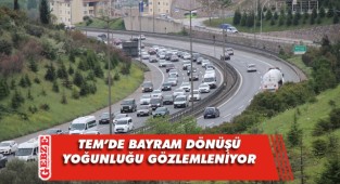 TEM'de bayram kuyruğu oluştu