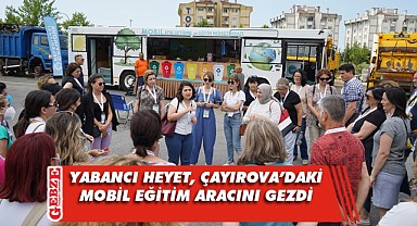 Çayırova'daki mobil eğitim aracına yabancı ilgisi