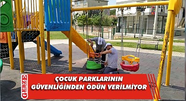 Çocukların güvenliği için parklar yenileniyor