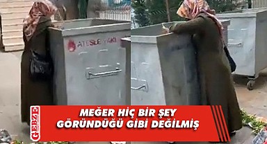 Çöpten yiyecek toplayan kadın emlak sahibi çıktı