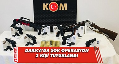Darıca’da silah ve uyuşturucu ele geçirildi