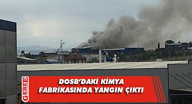 DOSB'daki fabrikada korkutan yangın