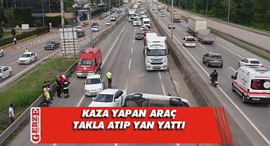 Duran araçlara çarptı! Trafik tıkandı