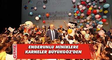 Enderunlu minikler karnelerine kavuştu