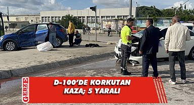 Gebze'de cip ile otomobil çarpıştı; 5 yaralı