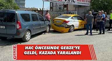 Gebze’de taksi ile otomobil çarpıştı