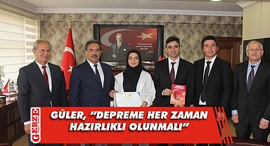 Güler, dereceye giren öğrencilerin ödüllerini verdi