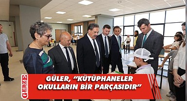 Güler, Zafer İlkokulu’nda kütüphane açılışına katıldı