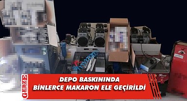 Kaçak makaron ele geçirildi