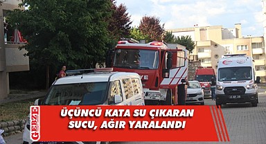Kat boşluğundan tırmandı, zemine çakıldı!