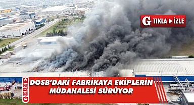 Kimya fabrikasındaki yangın havadan görüntülendi