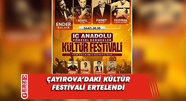 Kültür Festivali 26 Haziran’a ertelendi