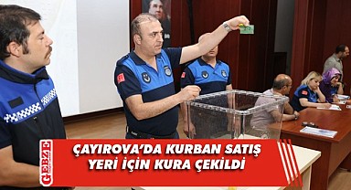 Kurban satış çadırları için kura çekildi