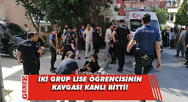 Lise öğrencileri kavga etti! 1 öğrenci yere yığıldı