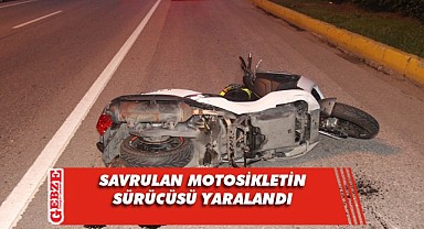 Otomobil motosiklete çarptı