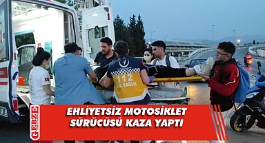 Otomobille çarpışan motosikletli cezadan kaçamadı!