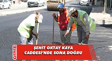 Şehit Oktay Kaya Caddesi’ne son kat asfalt seriliyor