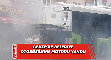 Seyir halindeki belediye otobüsü yandı!