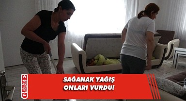 Sınav yerine bakmaya giden ailenin evini su bastı