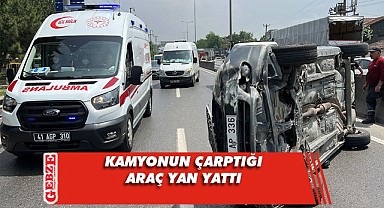 Takla atan otomobilde kimsenin burnu kanamadı