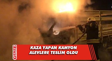 TEM’de feci kaza! Cayır cayır yandı