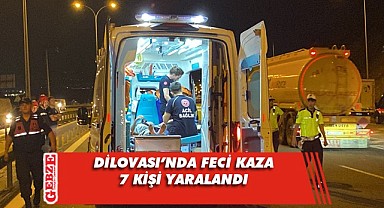 TEM’de kaza! Ticari araç ile kamyonet çarpıştı