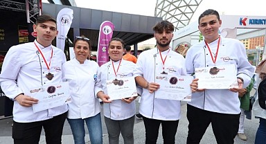 Yemek yarışmasında madalyaları topladılar