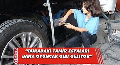 9 yaşındaki kaportacı kızı gören şaşkına dönüyor