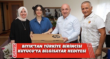 Bıyık, TYT birincisi komşusunu ziyaret etti