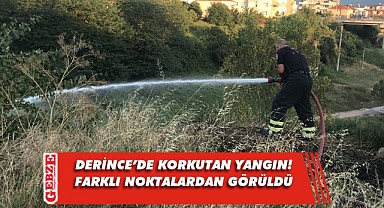 Çalılık alanda çıkan yangın korkuttu!