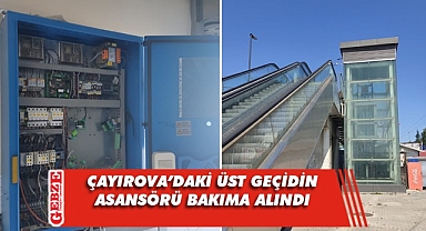 Çayırova'daki üst geçitte bakım süreci başladı
