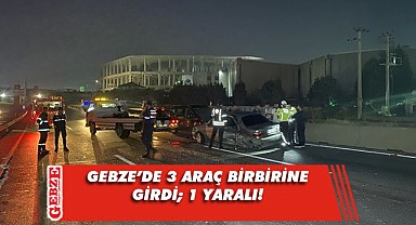 D-100’de zincirleme kaza; 1 yaralı