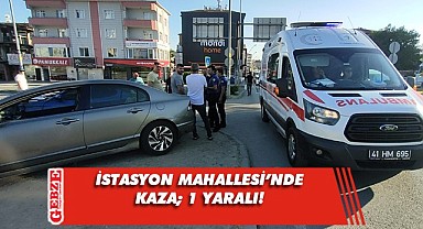 Gebze'de iki otomobilin kazasında bir kişi yaralandı