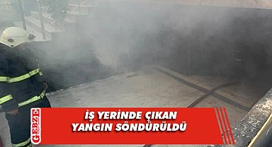 Gebze'deki iş yerinde yangın çıktı