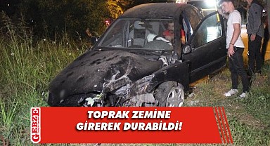 Hakimiyetini kaybetti, ağaca çarptı!