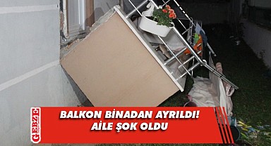 Şaka değil! Oturdukları balkon çöktü
