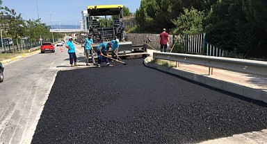 Umuttepe yolundaki bozulmaya hızlı müdahale