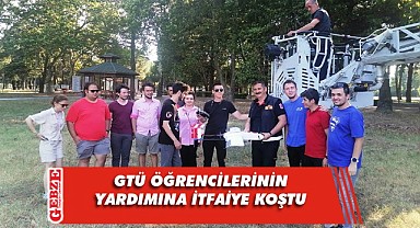 Ağaçta kalan İHA’yı itfaiye kurtardı