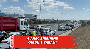Anadolu Otoyolu'nda zincirleme kaza; 1 yaralı!